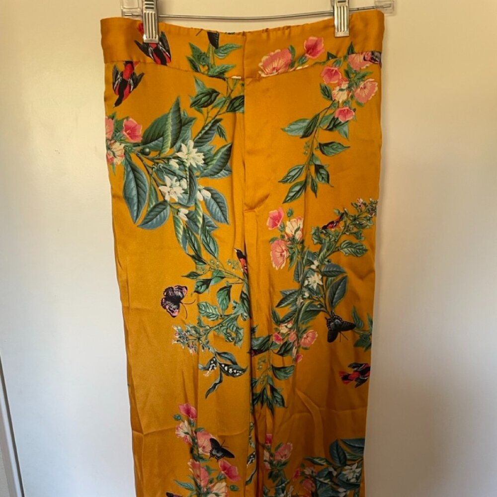 Great Jones Gold Floral Pants
